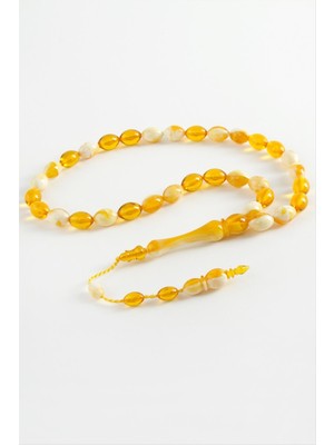 Zeytin Şekilli Plastik Tesbih 8*11 mm Nemere