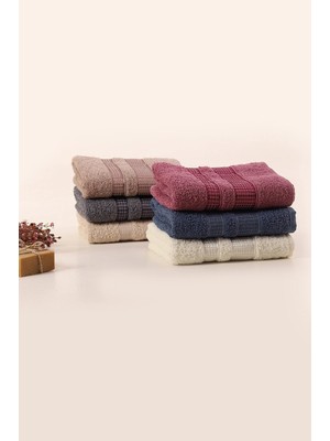 Çeyiz Merkezi 50X90 Bukle Jakarlı El Yüz Havlusu 6\'lı