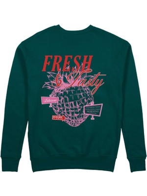 The Lucid Lab Fresh & Tasty Sweatshirt - Koyu Yeşil