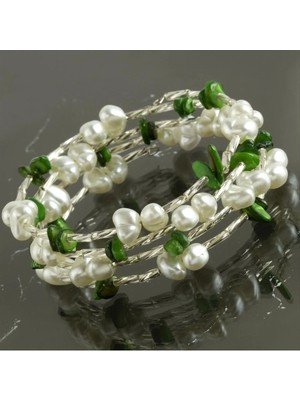 Helezon Kırık Doğaltaş Inci Trend Bileklik Nemere