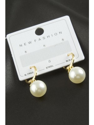 Yuvarlak Inci Küpe Nemere