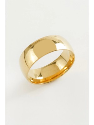 Alyans Lüks Çelik Yüzük 8 mm Nemere