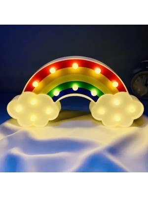 LED Işıklı Gökkuşağı Gece Lambası Nemere