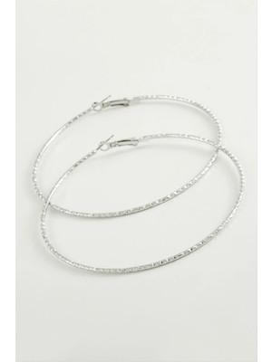 Burgulu Baklava Metal Halka Küpe 8-9-10 cm Nemere