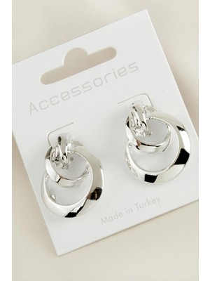 Halka Örgülü Yeni Sezon Metal Küpe Nemere