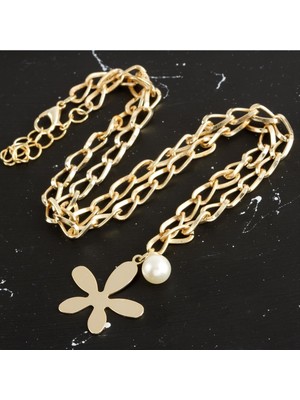 Beruflic Çiçek Lüx Zincir Kolye Nemere