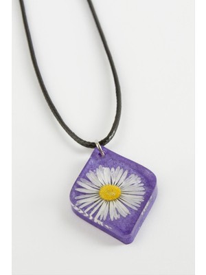 Papatya Köşeli Epoksi Kolye Nemere