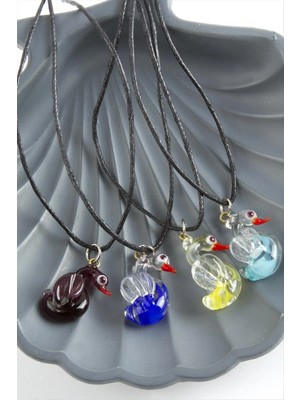 Kuğu Cam Kolye Nemere