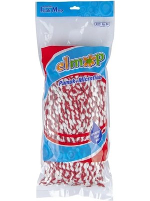 Nemere Yedek Islak Vidalı Mop Paspas Püskül Ucu - Pamuklu Mikrofiber Ipli Mop Yedeği Başlığı Royale