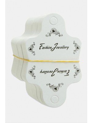 Siyah Çiçek Kolye Kartı 200 Adet Nemere