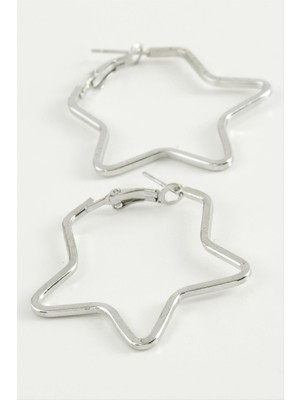 Yıldız Halka Küpe 4,5 cm Nemere