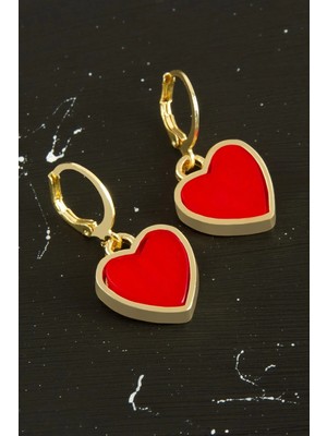 Kalp Polyester Küpe Nemere