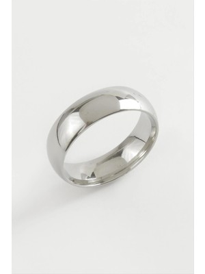 Alyans Lüks Çelik Yüzük 6 mm Nemere