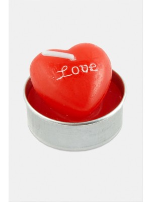 Love Yazılı Kalp Mum Nemere