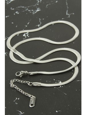 Ince Italyan Zincir Çelik Kolye 55 cm Nemere