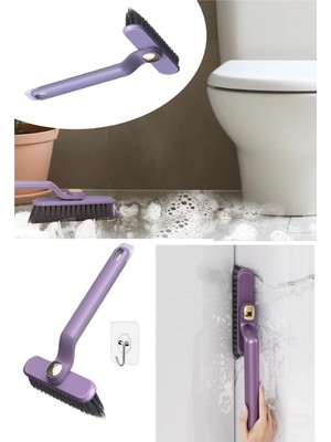 Nemere 360 Derece Dönen Cımbızlı Askılı Fırça Çok Amaçlı Tuvalet Banyo Temizlik Fırçası Nemer
