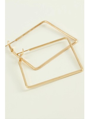 Kare Halka Küpe 4,5 cm Nemere