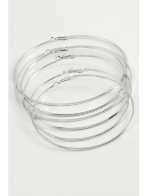 Ezme Metal Halka Küpe 6 Adet Nemere