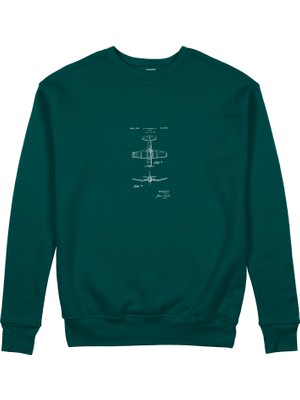 The Lucid Lab F4U Corsair Sweatshirt - Koyu Yeşil