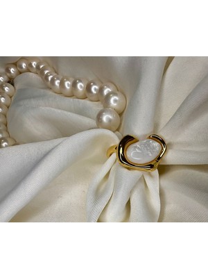 Inci Detaylı Gümüş Yüzük