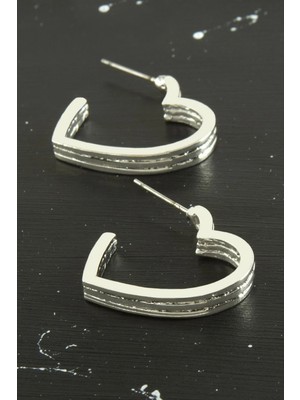 Kalp Trend Metal Küpe Nemere