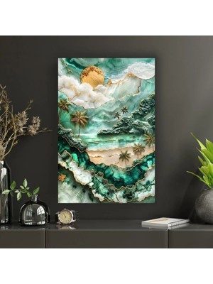 Japon Sanatı Temalı Dekoratif Cam Tablo