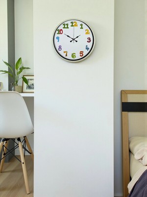Durukar 36 cm Krem Çocuk Odası Duvar Saati