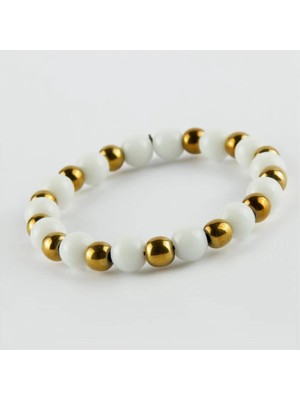 Sedef Hematit Doğaltaşlı Bileklik Nemere