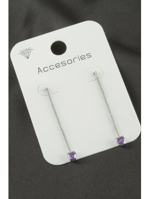 Kalp Suyolu Taşlı Küpe Nemere