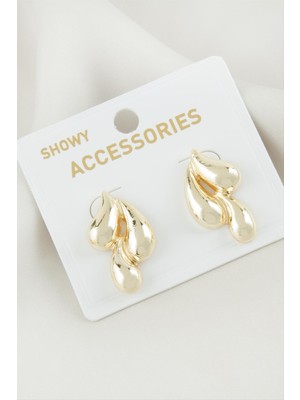 Su Damlası Metal Küpe Nemere