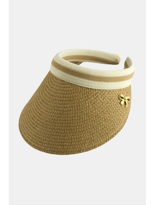Fiyong Kasketli Hasır Plaj Şapkası Nemere