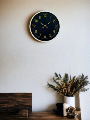 Durukar 36 cm Krem Gold Rakamlı Duvar Saati