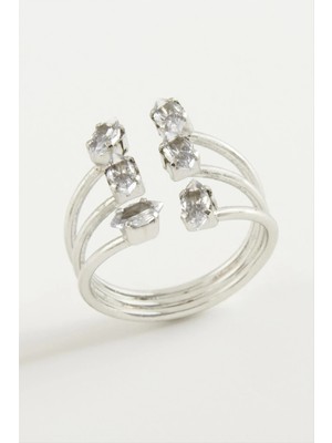 Oval Zirkon Taşlı Yüzük Nemere