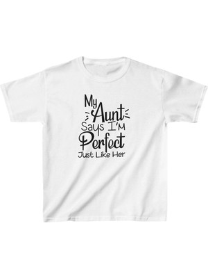 Nemere Çocuk Baskılı T-Shirt - Beyaz