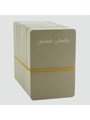 8 Delikli Gri Renkli Küpe Kartı Nemere