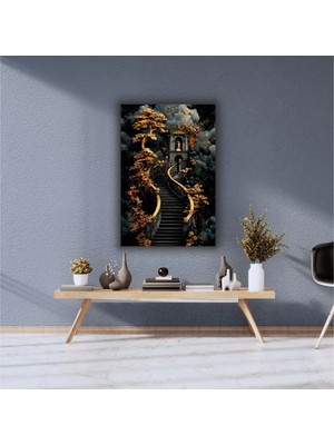 Japon Sanatı Temalı Dekoratif Cam Tablo