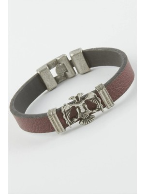 Çift Başlı Kartal Suni Deri Bileklik Nemere