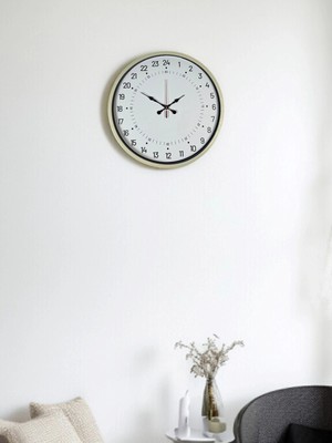 Durukar 36 cm Krem 24 Saat Göstergeli Duvar Saati