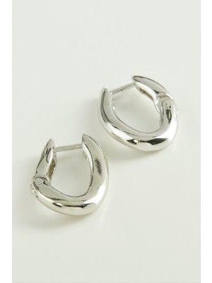 Oval Trend Metal Küpe Nemere