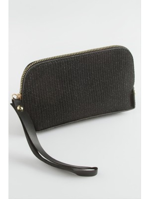 Parlak Siyah Dikdörtgen Deri Cüzdan Nemere