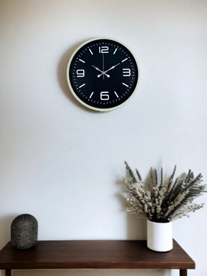 Durukar 36 cm Krem Şık Dekoratif Duvar Saati