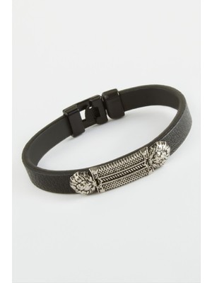 Aslan Kaliteli Suni Deri Bileklik Nemere