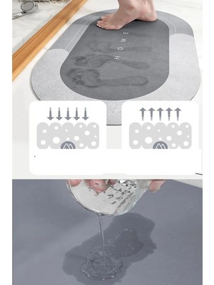 Sihirli Su Emici Kaydırmaz Banyo Paspası Banyo Ayak Matı Nemere