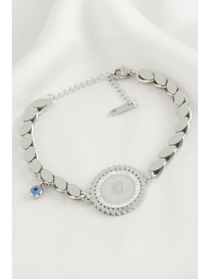 Para Arpa Zincir Lüks Çelik Bileklik Nemere