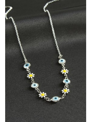 Papatya Nazar Mineli Kolye Nemere