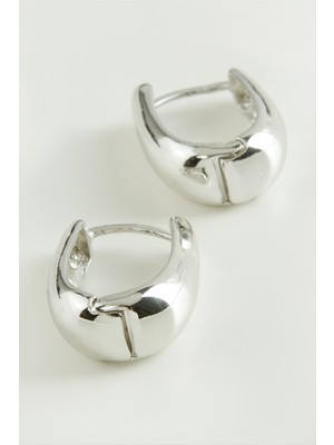 Oval Trend Metal Küpe Nemere