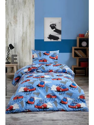 Çeyiz Merkezi Araba Desenli Nevresim Takımı Pamuklu - Tek Kişilik