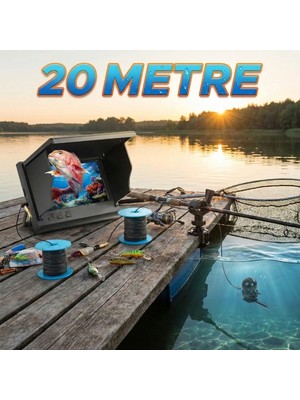 20 Metre Sualtı Balık Tutma Kamerası  Nemere