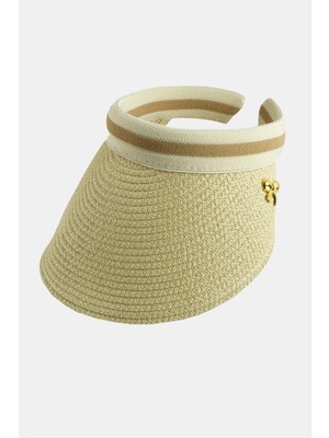 Fiyong Kasketli Hasır Plaj Şapkası Nemere