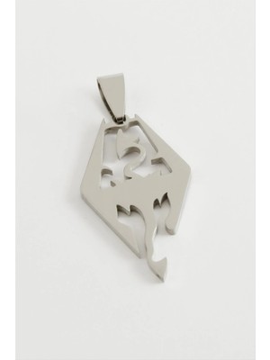 Ejderha Çelik Kolye Ucu 3,5 cm Nemere